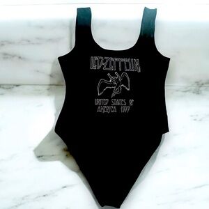 NWOT size L Led Zeppelin 1977 Tour Thong Bodysuit vintage rock vibes
